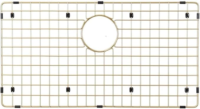 Starstar Sinks Protector Matte Gold 304 Stainless Steel Kitchen Sink Bottom Grid, Rack (29 x 15)