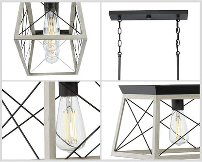 Progress Lighting Briarwood Collection 5-Light Dining Room Light Fixture, Farmhouse Style Modern Chandelier for Kitchen and Dining Room, 38" by 9", Graphite