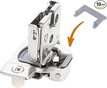 Cabinet Restrictor Clips (10 Pack)- 86° Degree Angle Cabinet Door Hinge Restrictor Clip for Soft Close Hinge(Decobasics ONLY)-90° Opening Kitchen Soft Close Cabinet Hinges Restriction Clip Restraints