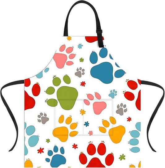 Apron Adjustable Waterproof with Two Deep Pockets Wowen men for Summer BBQ Pool Parties & Resorts