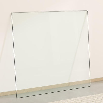 36"x36" Square Tempered Glass Table Top 3/8" Thick Flat Polish Eased Corners Side Table Replacement Clear Glass Tables Top for Living Room Patio Table Tops
