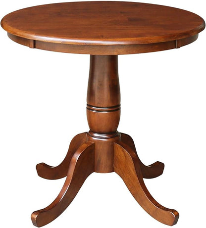 IC INTERNATIONAL CONCEPTS 30" Round Top Pedestal Table - 28.9" H
