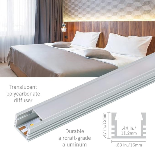 Armacost Lighting Deep Surface Mount LED Tape Light Accessory Pack - Grey, 960004