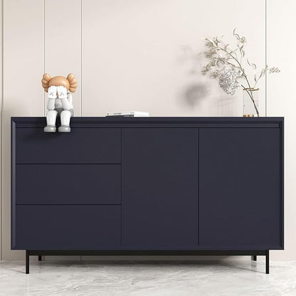 Decotalk 30"x400" Dark Blue Wallpaper Peel and Stick Dark Blue Wallpaper for Bedroom, Navy Wall Vinyl Removable Dark Blue Contact Paper for Cabinets and Drawers Waterproof Navy Contact Paper
