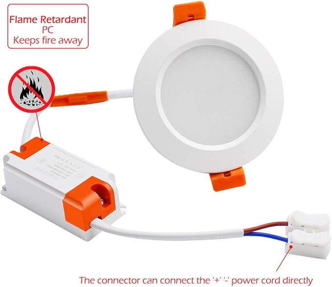 YGS-Tech 2 Inch LED Recessed Lighting, Dimmable Downlight 3W(35W Halogen Equivalent), CRI80, 2700K Ultra Warm White Ceiling Light with LED Driver (10 Pack)