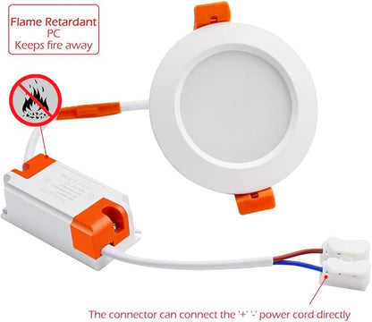 YGS-Tech 2 Inch LED Recessed Lighting, Dimmable Downlight 3W(35W Halogen Equivalent), CRI80, 3000K Warm White Ceiling Light with LED Driver(1 Pack)