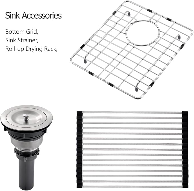 21 Stainless Steel Drop In Kitchen Bar Sink, Luckyhorse 21” x 21” x 10” 18 Gauge Stainless Steel Topmount Kitchen Outdoor Sink LH033L