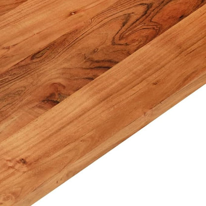 Square Acacia Wood Table Top 27.6"x27.6"x1.5" Rustic Brown 70x70 cm Solid Butcher Block Countertop for Bar Dining Desk Kitchen Island and DIY Projects