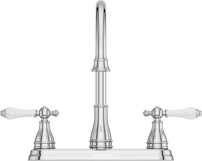 Pfister Sonterra 2-Handle Kitchen Sink Faucet with Side Sprayer High Arc Polished Chrome Finish 1.8 GPM Flow Rate 3 or 4 Hole Installation Ceramic Disc Valve F0364SNC