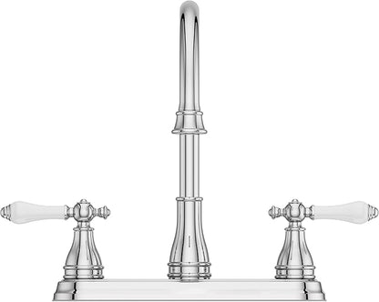 Pfister Sonterra 2-Handle Kitchen Sink Faucet with Side Sprayer High Arc Polished Chrome Finish 1.8 GPM Flow Rate 3 or 4 Hole Installation Ceramic Disc Valve F0364SNC