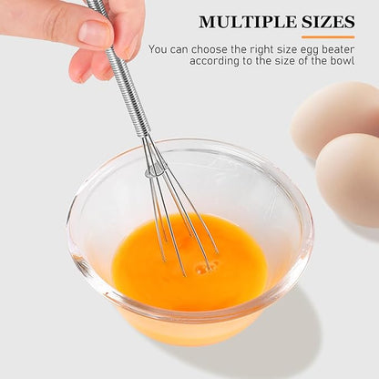 NileHome Mini Whisks Stainless Steel Whisk Set 5" 7" Kitchen Small Wisk Balloon Wire Tiny Whisks for Cooking, Whisking, Blending, Beating, Stirring 2Pack