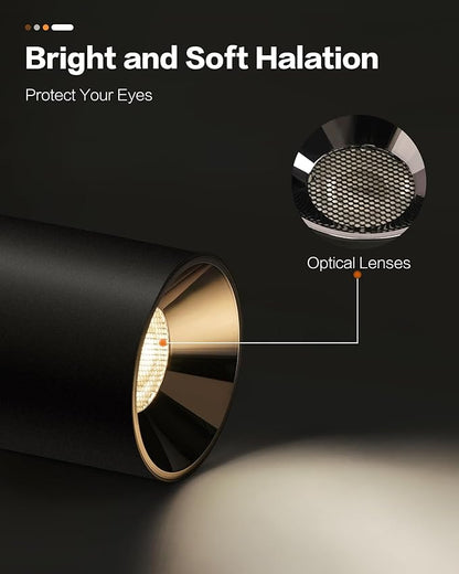 Modern LED Ceiling Light Fixture Flush Mount COB 20W 4000K Cylinder Ceiling Lights, Dimmable Hallway Lighting Fixtures Ceiling Lamps for Living Room Bedroom Kitchen, 3 Pack