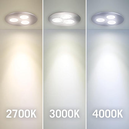 Armacost Lighting TriVue Under Cabinet LED Puck Light Recessed Downlight, 2700K, Matte Black, 213313