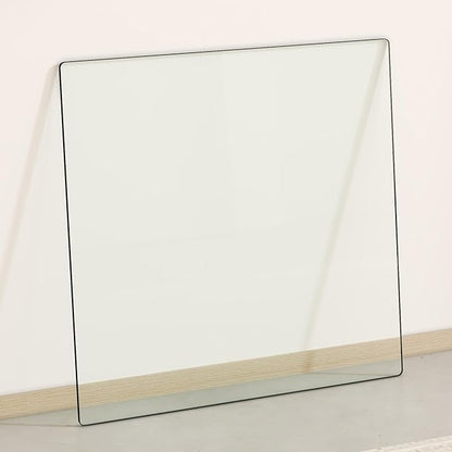 24"x24" Square Tempered Glass Table Top 1/4" Thick Flat Polish Eased Corners Side Table Replacement Clear Glass Tables Top for Living Room Patio Table Tops