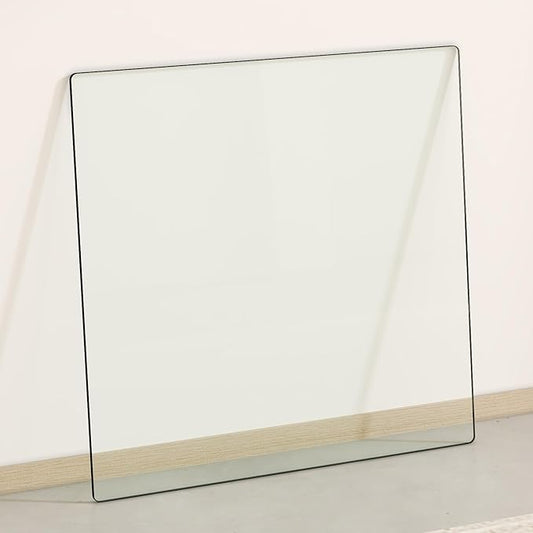 24"x24" Square Tempered Glass Table Top 1/4" Thick Flat Polish Eased Corners Side Table Replacement Clear Glass Tables Top for Living Room Patio Table Tops