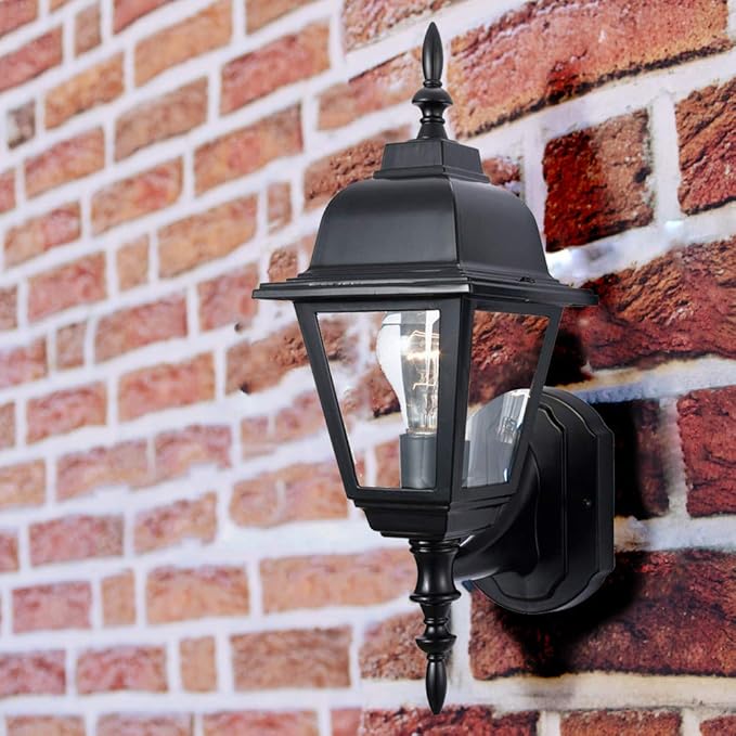 Design House Maple Street 1-Light Outdoor Wall Light with Clear Glass, Wet Rated for Porch, Patio, and Garage – Design House, 507566