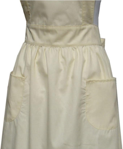 Hyzrz Cute Lovely Cotton Retro Kitchen Cooking Aprons for Women Girls Vintage Baking Apron with Pockets for Mother Gift