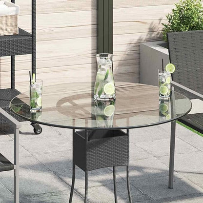 31.5" Round Tempered Glass Tabletop Scratch-Resistant Polished Dining Countertop for Modern Kitchen Patio Garden Indoor Outdoor Use