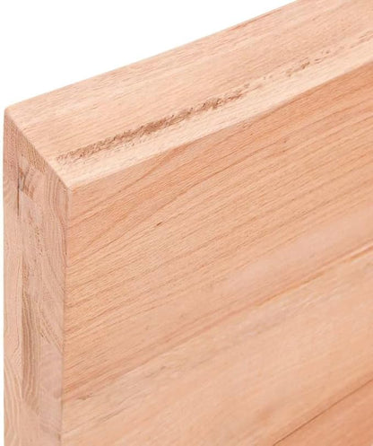 Solid Oak Wood Table Top 55.1 x 23.6 Inch, Rectangular Wooden Desktop Replacement for Dining Desk, Varnished Finish, Foldable Design for Easy Storage, Rustic Home Office Workspace