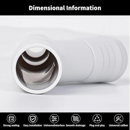 Dishwasher Drain Hose Adapter, RO Drain Line adapter， Garbage Disposal Adapter with 3/8-inch Quick Connect Fitting and 7/8-inch Fitting for a Dishwasher，No Drilling Required