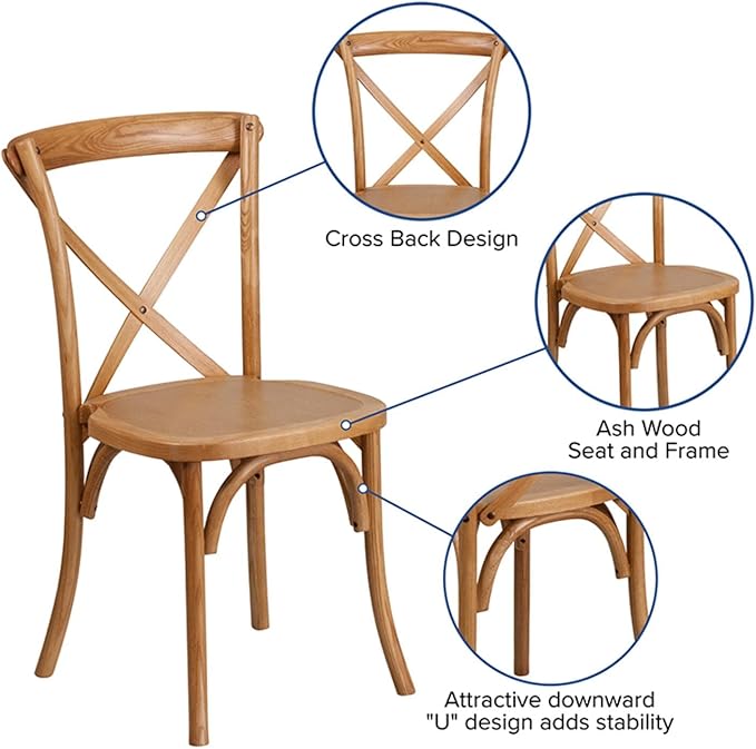 Flash Furniture HERCULES Series OAK Cross Back Chair