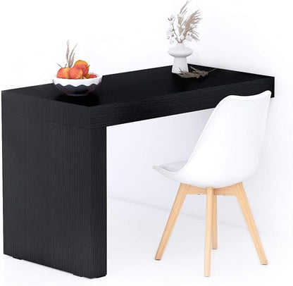 Mobili Fiver, Evolution Dining Table 47.2 x 23.6 in, Ashwood Black with One Leg, Made in Italy