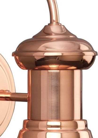 Progress Lighting Brookside Collection 1-Light Outdoor Wall Light, Exterior Wall Lights for Garage Lights, Porch Light, Garages, 12" by 12.375", Copper Finish