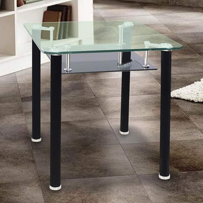 Dulles Glass 24 inch Square Glass Table Top - Tempered - 3/8" Thick Glass Surface, Safe Flat Polished, Radius Corners, Multipurpose for Dining Table, Patio, Coffee and End Table