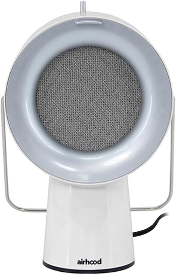 AirHood Wired Range Hood | Portable Kitchen Exhaust Fan with 2 Activated Charcoal Air Filter & Stainless-steel Oil Filter | Easy to Clean - Ideal for Indoor Cooktop Use (Ivory White)