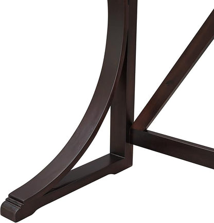 VilroCaz Farmhouse 3-Piece Counter Height Dining Table Set with USB Port and 2 Upholstered Stools, Rustic Dining Set Bar Set for Dining Room Kitchen (Espresso-R)