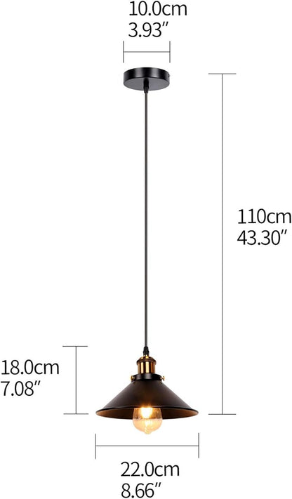 Newrays Industrial Retro Black Iron Kitchen Restaurant Bar Balcony Hanging Pendant Light (3 Pack)