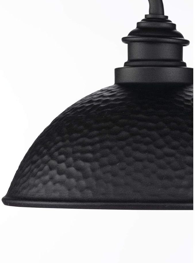 Progress Lighting Englewood Collection 1-Light Farmhouse Outdoor Post Lantern Light Textured Black, 13-7/16" x 16" x 12"