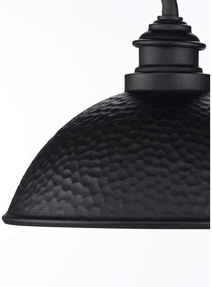 Progress Lighting Englewood Collection 1-Light Farmhouse Outdoor Post Lantern Light Textured Black, 13-7/16" x 16" x 12"
