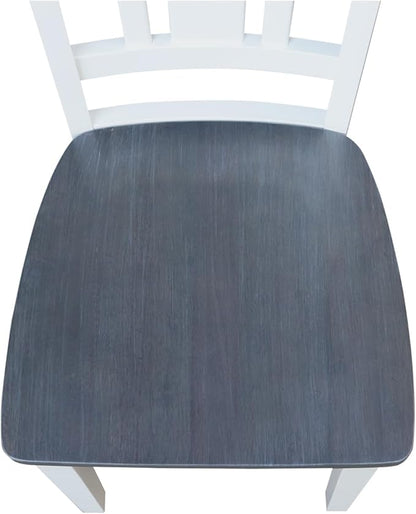 International Concepts San Remo Splatback Chairs, White/Heather Gray