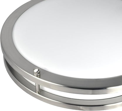LUXRITE 16 Inch LED Flush Mount Ceiling Light, CCT Color Temperature Selectable 2700K | 3000K | 3500K | 4000K | 5000K, Dimmable Ceiling Light Fixture, 24W, 1960 Lumens, Energy Star, ETL Listed