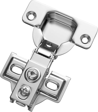 HOSOM 20 Pack 1/2" Overlay Soft Close Cabinet Hinges, Kitchen Door Hinges, Soft Close Hinges for Kitchen Doors, 100° Opening Angle, 2-Way Adjustment Cabinet Hinges Concealed