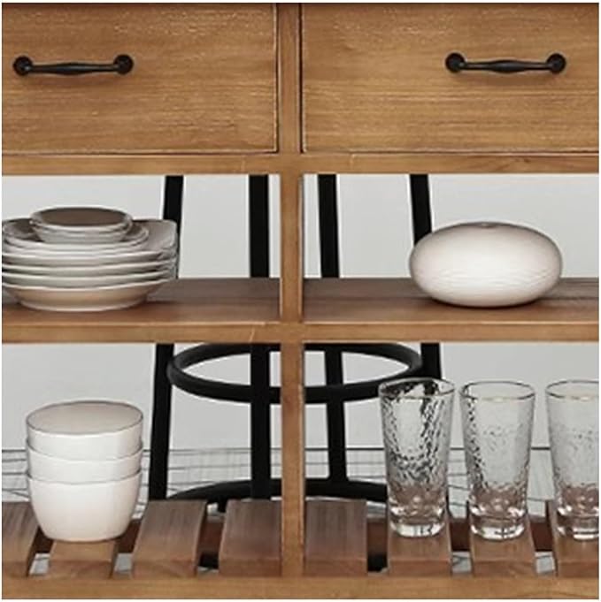 Mobile Shelving Kitchen Cooking Table Island Table Movable Operation Table Cutting Table Bar Table Open Dining Cabinet Kitchen Utility Cart