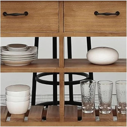 Mobile Shelving Kitchen Cooking Table Island Table Movable Operation Table Cutting Table Bar Table Open Dining Cabinet Kitchen Utility Cart