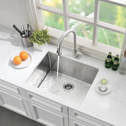 Stainless Steel Laundry Sink Undermount-Hovheir 21x18x12 Stainless Steel Utility Sink Undermount Sink 16 Gauge Single Bowl Deep Laundry Room Kitchen Sink