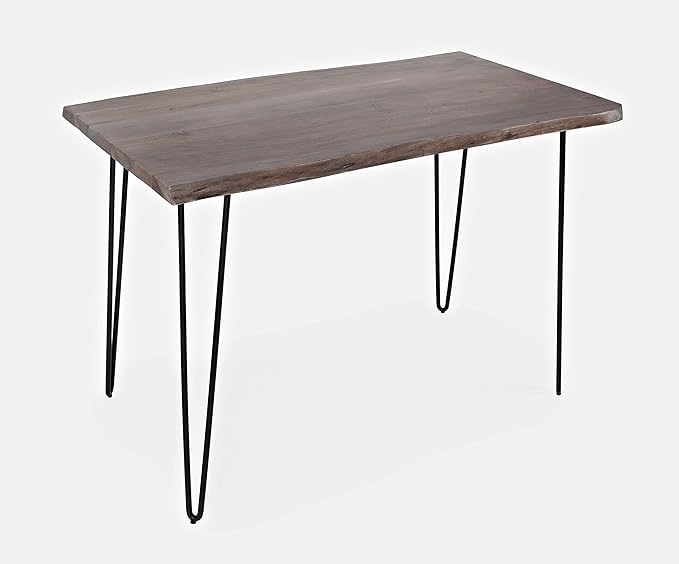 Jofran Nature's Edge 52" Farmhouse Dining Table - Solid Wood Counter Height Dining Table for Modern Homes, Slate