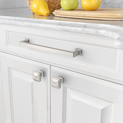 Amerdeco 6 Pack Brushed Satin Nickel Cabinet Pulls 12.6 Inch(320MM) Hole Centers Kitchen Cabinet Handles Cabinet Hardware Kitchen Handles for Cabinets Cupboard Handles Drawer Pulls ZH0019