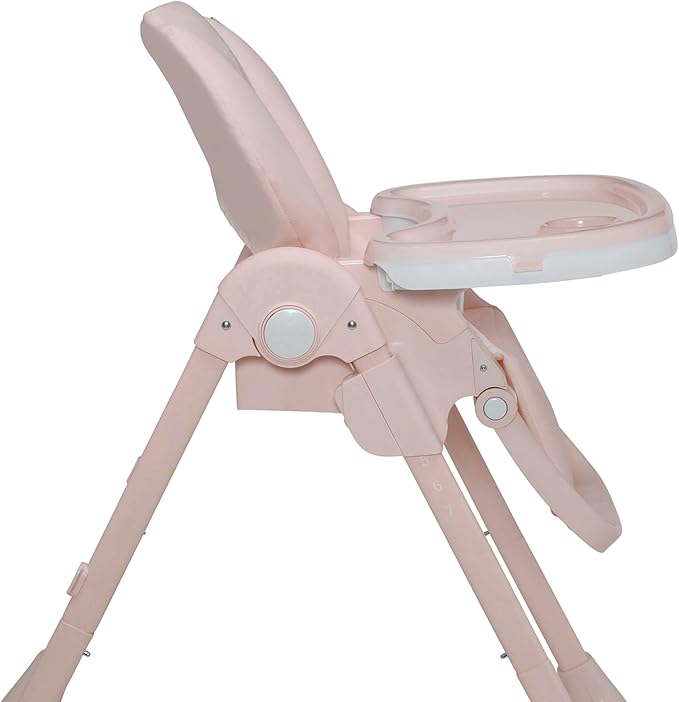 Little Folks by Delta Children 2-in-1 SlimFold High Chair for Babies and Toddlers, Pink
