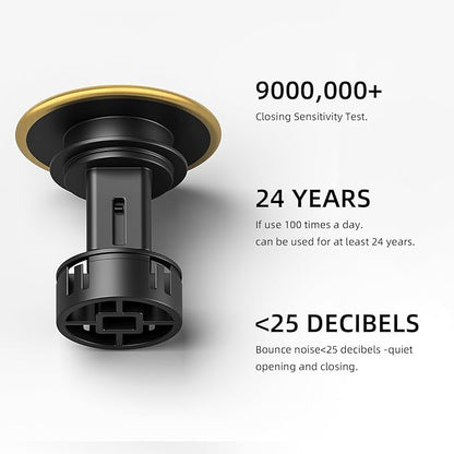 Ryuwanku Bathroom Faucet Brushed Gold Modern Waterfall Bathroom Sink Faucet with Single Handle Suitable for 1 or 3 Holes,Supply Deck Plate and Hose…