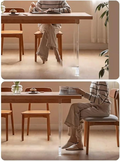 Dinning Table Solid Wood Dining Table Cherry Rectangular Workbench Home Island Modern Wooden Kitchen & Dining Room Tables