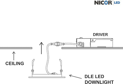 NICOR Lighting DLE821202KRDBK DLE Recessed Lighting Kit, 8, Black