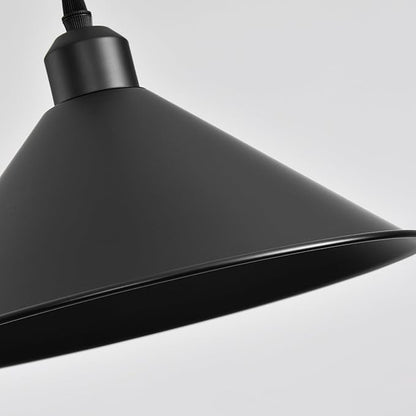 11.8IN Plug in Pendant Light, 2 Pack Industrial Hanging Lamp Black Vintage Pendant Lighting Fixtures with 15ft Cord On/Off Switch for Kitchen Island Dinning Hall, Bedroom