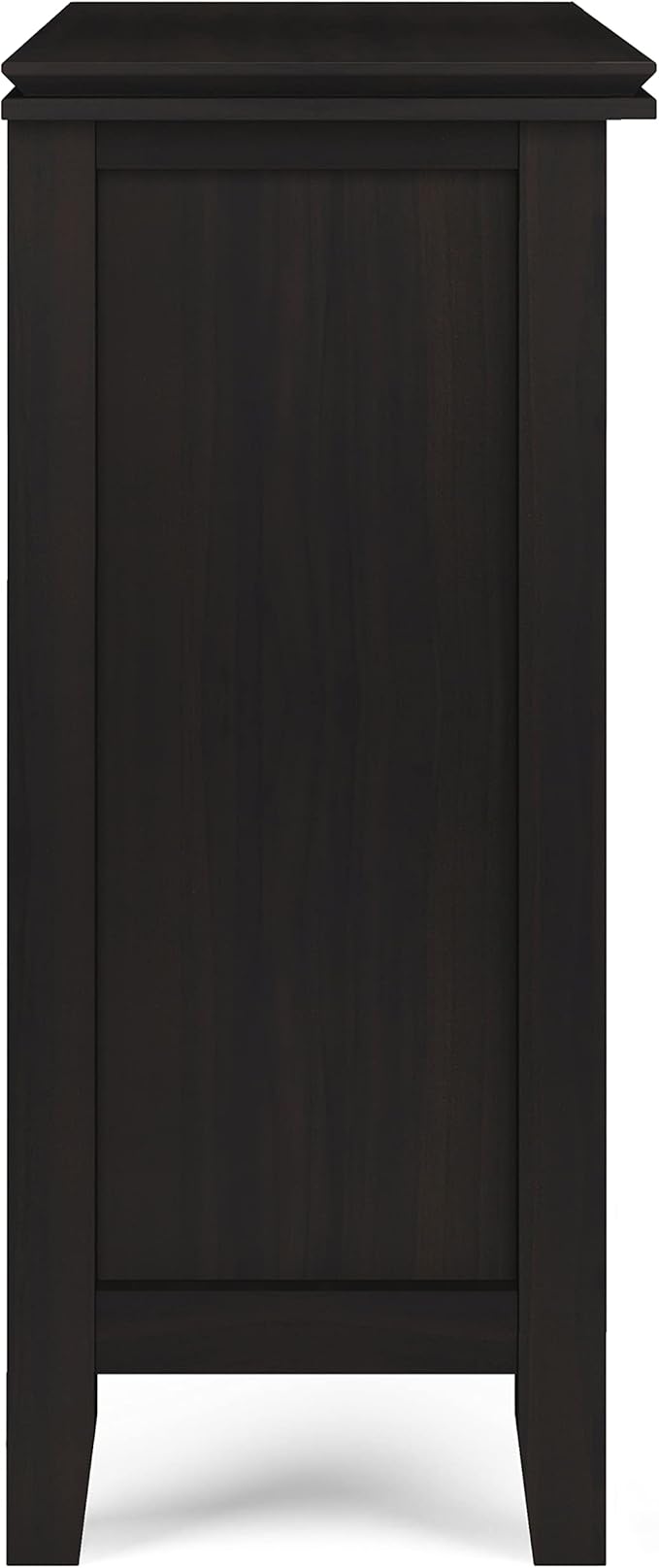 SIMPLIHOME Artisan Storage Cabinet - 30 inch Wide Solid Wood Low Storage Cabinet in Hickory Brown, Contemporary Accent Cabinet for Living Room or Dining Room with Glass Doors and Adjustable Shelves