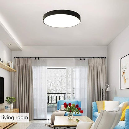 Ganeed LED Flush Mount Ceiling Light, 19.6Inch 39W Modern Ceiling Light Fixture, Black Ceiling Lamp for Dining Room Hallway Living Room Bedroom Office
