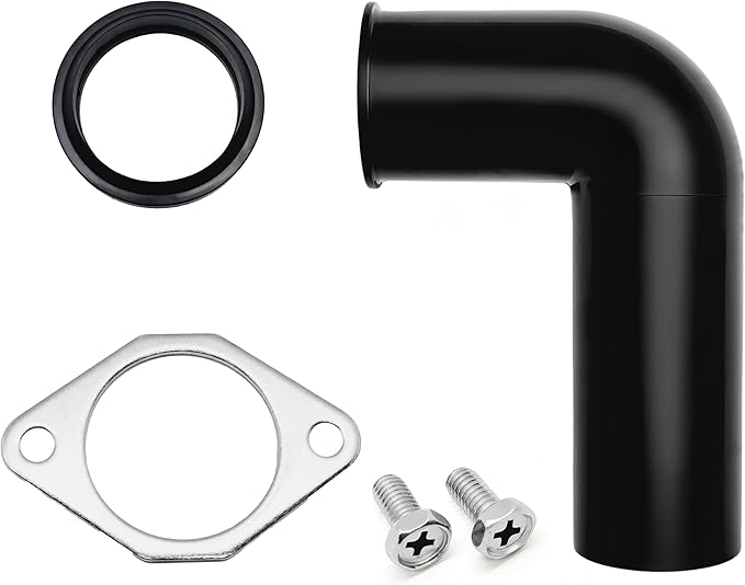 Mr. Scrappy Garbage Disposal Drain Elbow Replacement Kit - Includes 1.5" Elbow, Flange, Gasket, and Two Screws