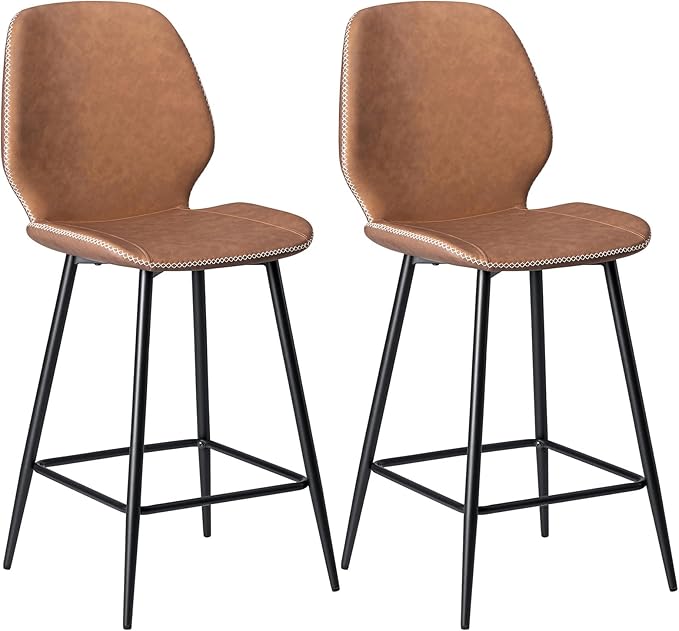 HOMMPA Counter Height Stools with Back (2, 26IN)